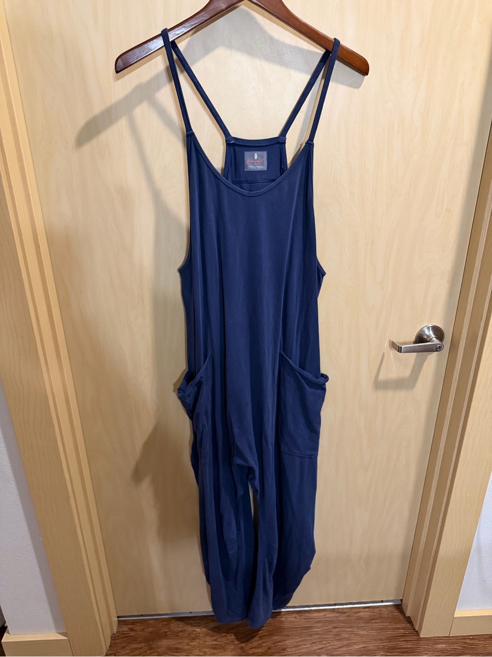 FP Movement by Free People Navy Relaxed Pocket Jumpsuit